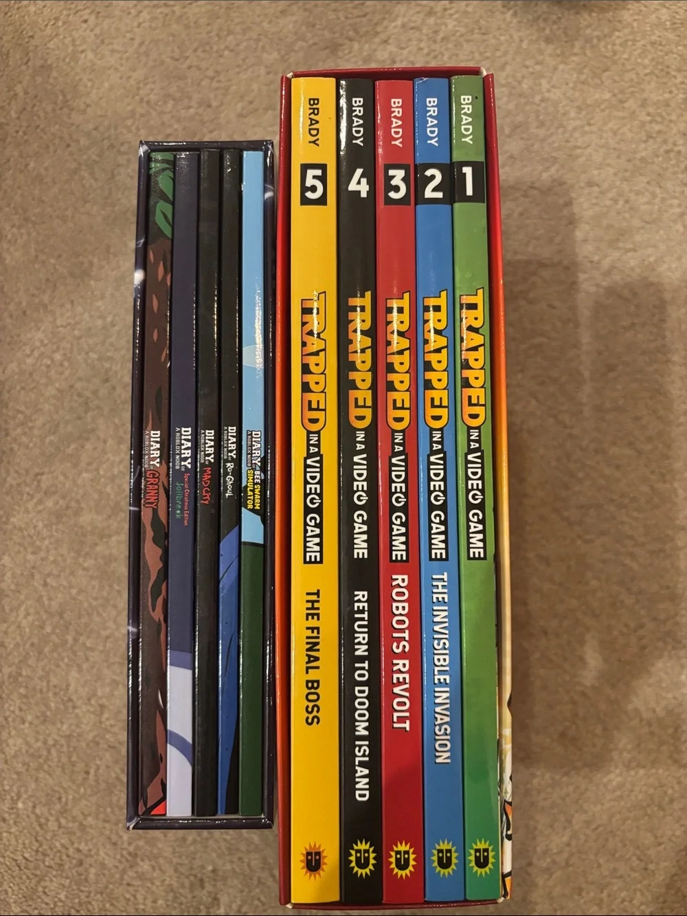 Trapped in a Video Game Complete Set and Diary of a Roblox Noob book set